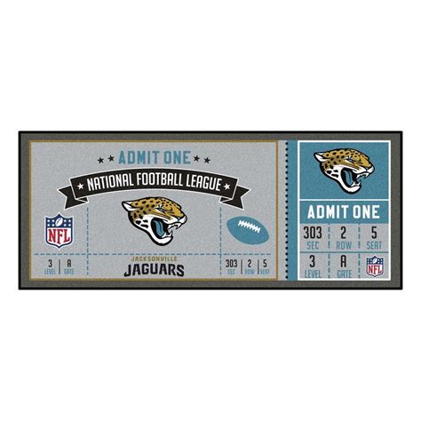 NFL - Jacksonville Jaguars Ticket Runner 30"x72" | Jacksonville jaguars, Jaguars, Nfl tickets