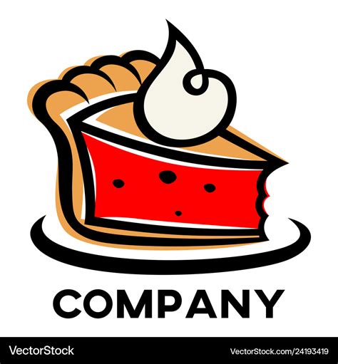 Modern cake logo Royalty Free Vector Image - VectorStock