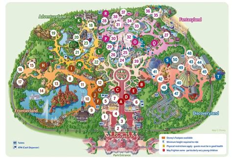 Plan Disneyland Paris 2024 | Cartes des parcs Disneyland, Walt Disney ...