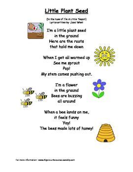 Little Plant Seed Science Song | Plant lessons, Reading comprehension lessons, Rhymes for kids