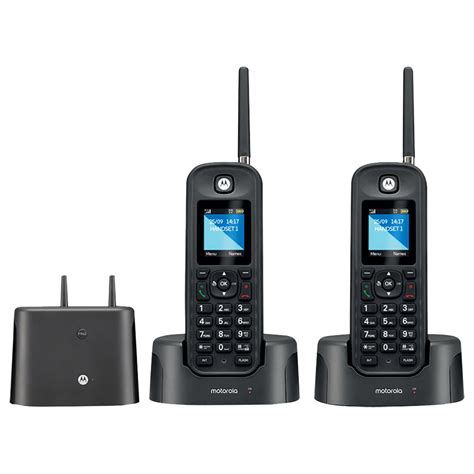 Motorola 2 Handset Long Range Cordless Phone with Answering Machine - Black - O212 | London Drugs