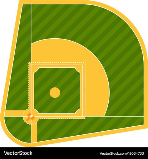 Cartoon baseball field batting design Royalty Free Vector