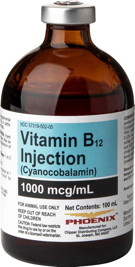 VITAMIN B12 (Generic) Injectable Solution, 1000-mcg, 100-mL vial - Chewy.com