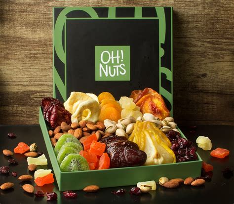 Oh! Nuts Holiday Nut & Dried Fruit Gift Basket • Dried Fruit Gift Baskets & Trays • Bulk Dried ...