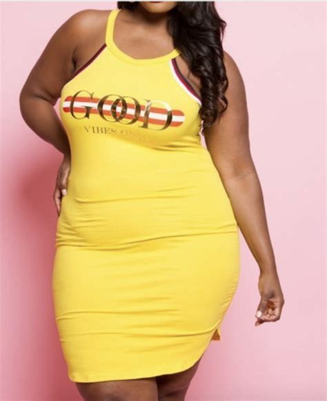 Good Vibes Mini Dress (Plus Size) - 3XL / Yellow in 2022 | Midi dress sleeveless, Plus size ...