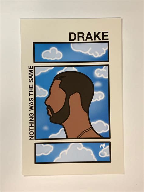 Drake Poster // Nothing Was the Same Poster // Drake Nothing | Etsy