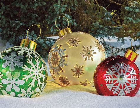 Massive Fiber-Optic LED Outdoor Christmas Ornaments | Large christmas ornaments, Diy christmas ...