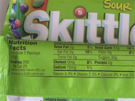 Sour Skittles Nutrition Facts | Blog Dandk