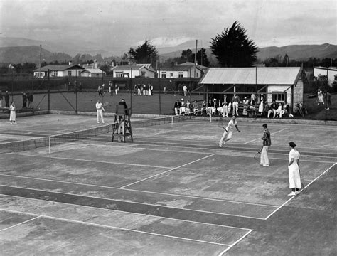129; Tennis Court, with game in progress - 1930s | Wellingto… | Flickr