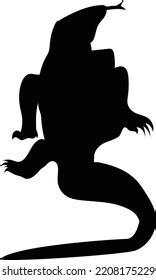 Black Komodo Dragon Silhouette Vector Logo Stock Vector (Royalty Free) 2208175229 | Shutterstock