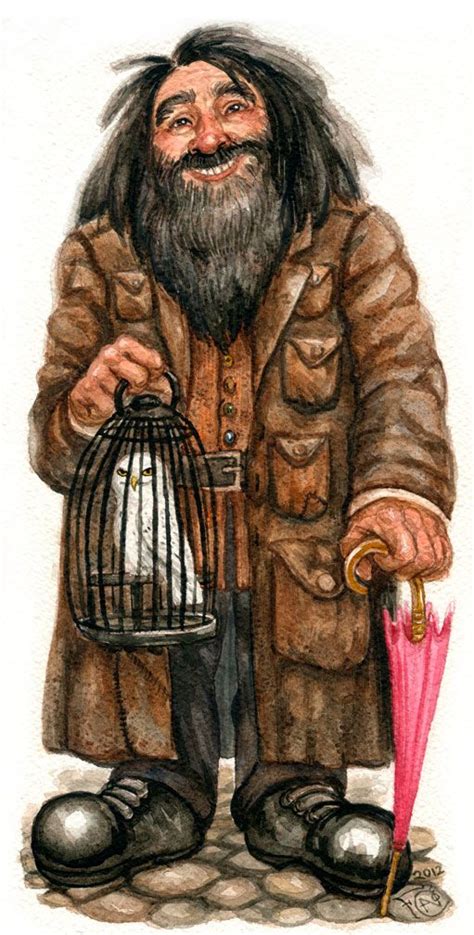 Rubeus Hagrid with Hedwig by feliciacano on DeviantArt | Rubeus hagrid ...