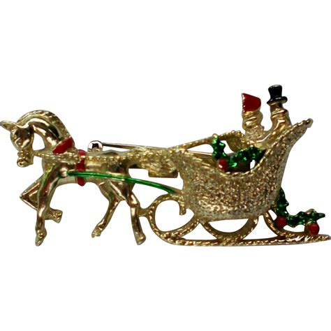 Gerry’s Horse Drawn Sleigh for Christmas Holidays from manorsfinest on Ruby Lane