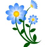 Vector clip art of flowers in bloom | Free SVG