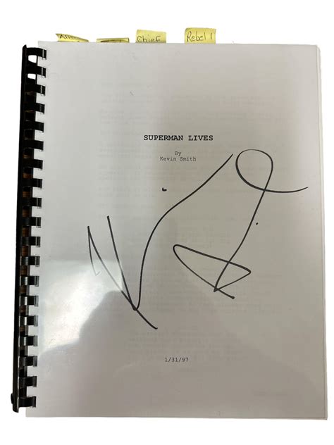 Superman Lives Script Reading Script Signed by Kevin Smith – Smodcastle Cinemas