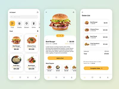 Food Delivery App- Digital Wireframe, Usability Study, Prototype by ...