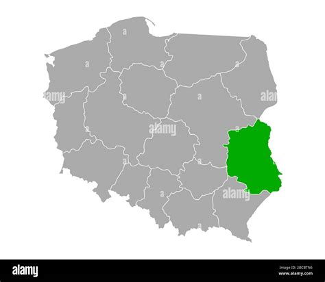 Map of Lubelskie in Poland Stock Photo - Alamy