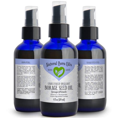 Borage Seed Oil, 100% Pure, 4oz, Cold-Pressed, Unrefined, For All Skin ...