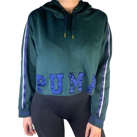 Puma Women's Green Hoodie | Depop