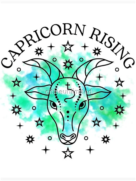 "Capricorn Zodiac Rising" Poster for Sale by citineunlimited | Redbubble