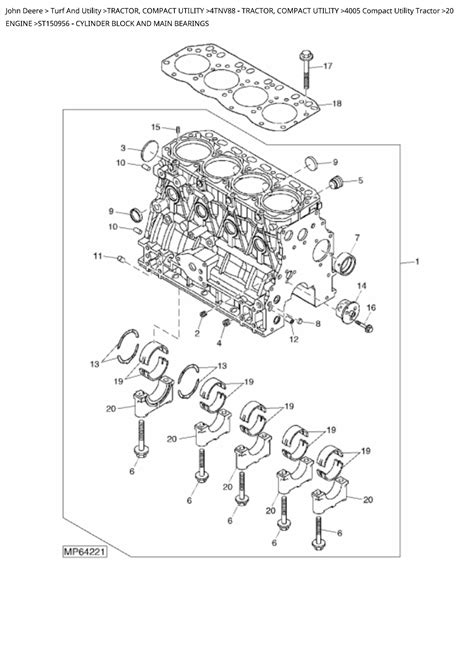 John Deere 4005 Compact Utility Tractor Parts Catalogue Manual Instant ...