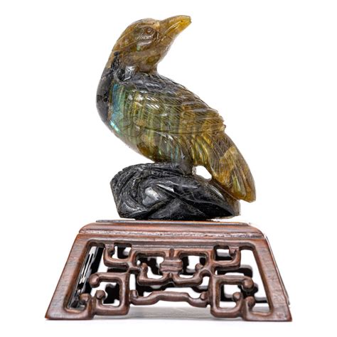 Unlock Serenity and Magic with the Labradorite Carving Bird - Shop Now! – Regis Galerie