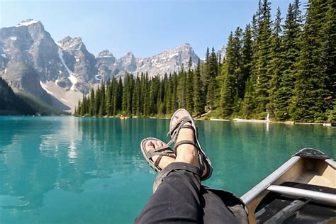 Canoeing at Moraine Lake in Banff National Park | Wander The Map