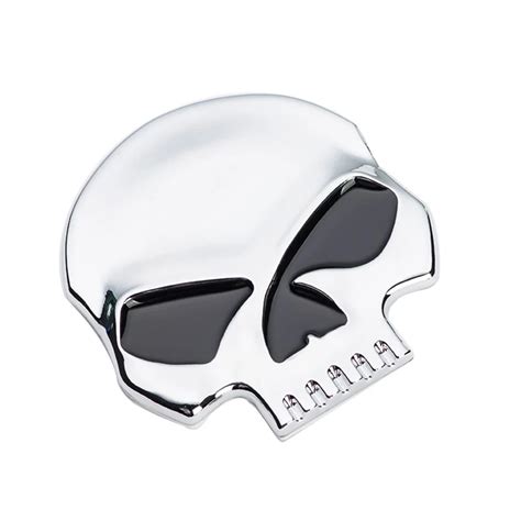 3D Skull Car Sticker zinc alloy Metal Car Motorcycle Decal Sticker DIY Skull Emblem Badge car ...