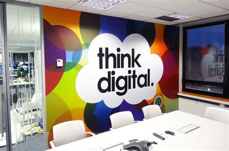 Direct Line Wall Graphics, by Vinyl Impression | Office wall design, Office wall graphics ...