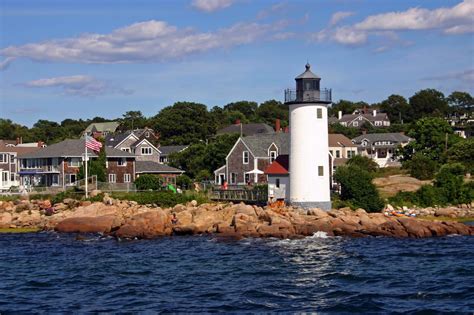 Annisquam Lighthouse, located at Wigwam Point at the northern end of Annisquam River, Ipswich ...