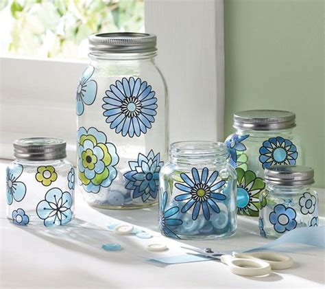 glass painting - Martha Stewart Crafts | Crafts with glass jars, Glass ...