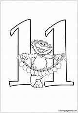 Number 11 Coloring Pages For Kids sketch template