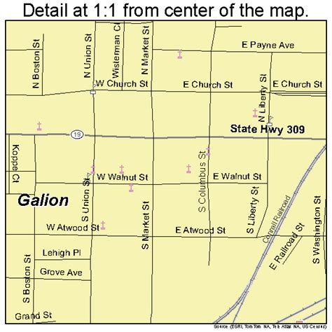 Galion Ohio Street Map 3929162