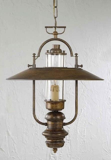 Fredeco Rustic Pendant Lantern - Traditional - Pendant Lighting - by ...