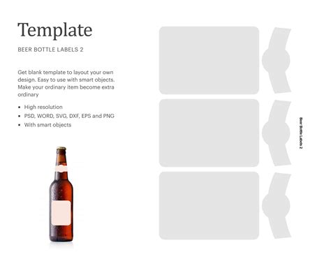 Beer Bottle Blank Label Template Beer Bottle Label Party - Etsy