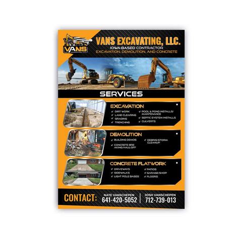 Professional Business Flyer/Ad for Excavation company | Freelancer