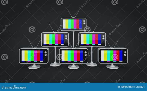 Retro TV with an Antenna Vintage. 3d Rendering Stock Illustration - Illustration of movie ...