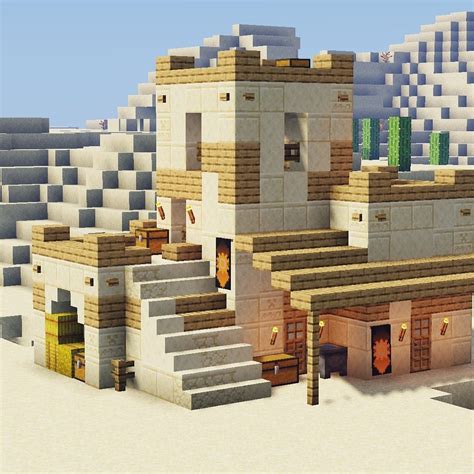 Spidey // Minecraft Builder on Instagram: "Small fortified desert house ...