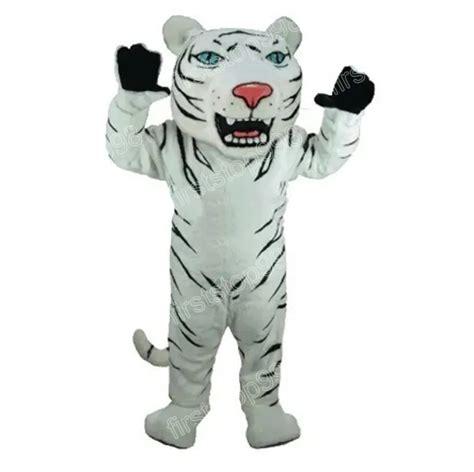 Costumes Halloween White Tiger Mascot Costume High Quality Cartoon Anime Theme Character Adults ...