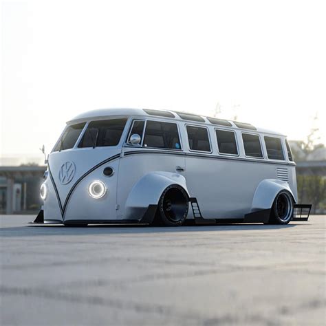 Ultra-Low, Widebody CGI Volkswagen Type 2 Bus Prepares for California ...