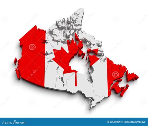 Canada Flag Map