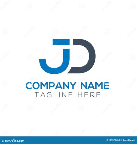 Creative Letter JD Logo Design Vector Template. Initial Linked Letter ...