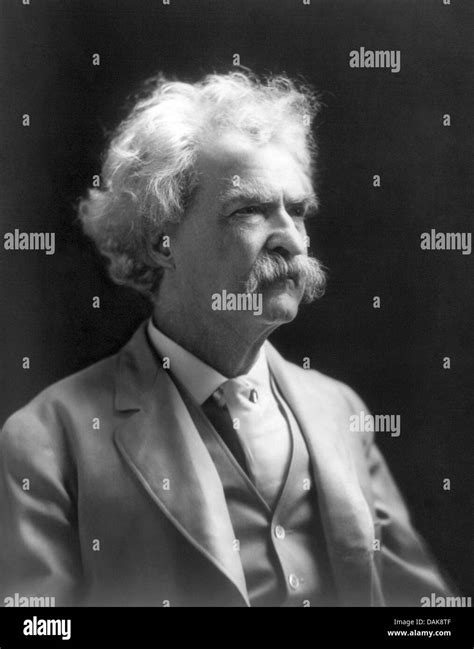 MARK TWAIN (1835-1910) American author and humorist about 1905 Stock ...