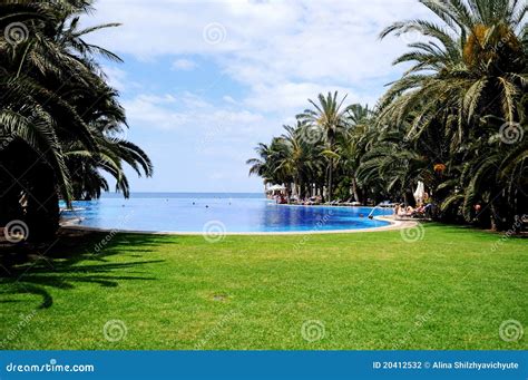 Swimming Pool at Luxury Hotel in Gran Canaria Stock Photo - Image of ...