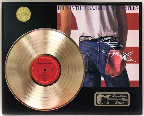 Bruce Springsteen – Born In The USA Gold LP Record Signature Display C3 ...