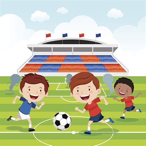 Kids Playing Football Illustrations, Royalty-Free Vector Graphics & Clip Art - iStock