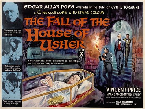 Vincent Price - The Fall of the House of Usher | Classic horror movies posters, Horror movie ...