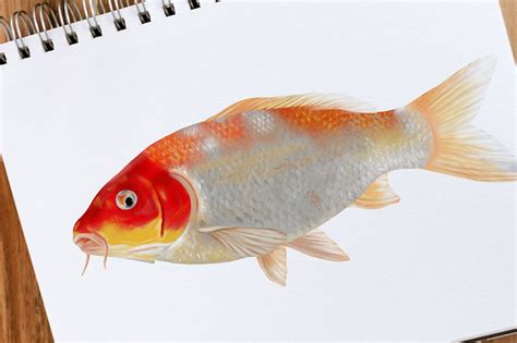 Realistic Koi Fish Drawing