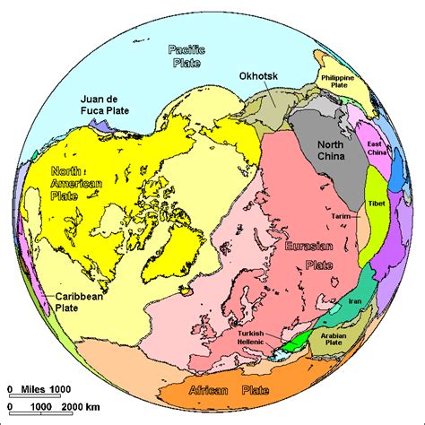 Tectonic Plates of the Arctic North American Plate, Pacific Union, East China, Science Notes ...