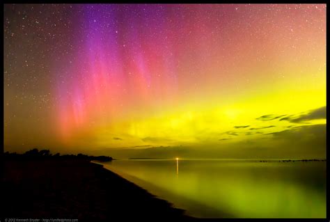 Yellow Aurora Borealis