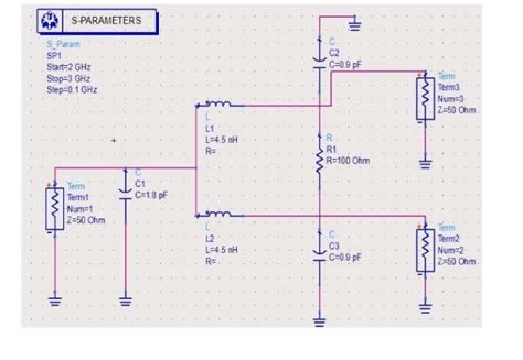 Schematic of microstrip line equal power divider 3. Unequal power ...